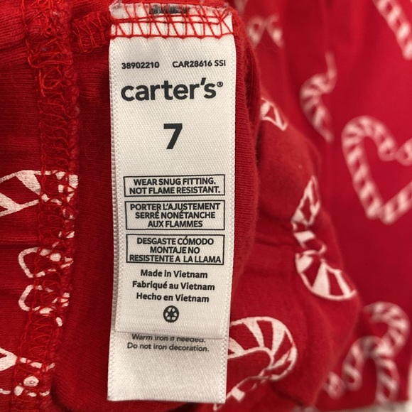 Carters Candy Cane Hearts Christmas Sleeper Set - Picture 7 of 8